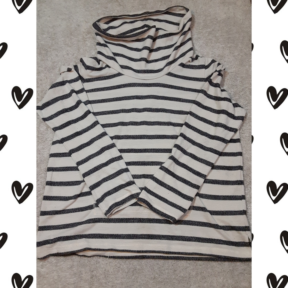 Black And white stripe Sonoma turtleneck